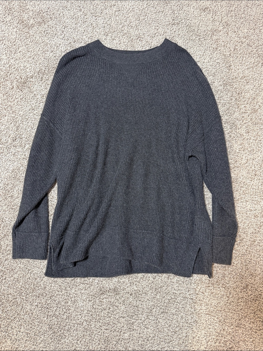 Cozy Lightweight Women's Charcoal Knit Sweater